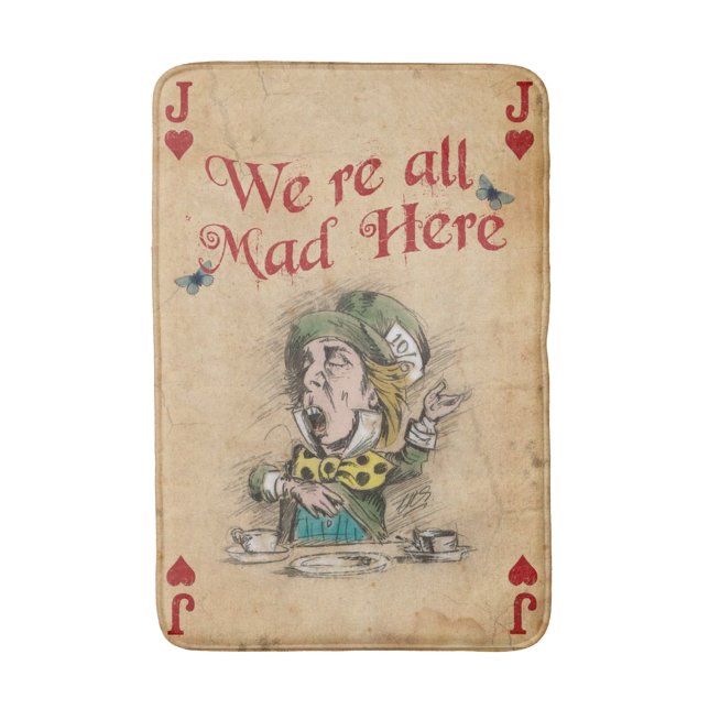 Alice im Wunderland, das Mad Hatter, Badematte (Vorderseite Vertikal)
