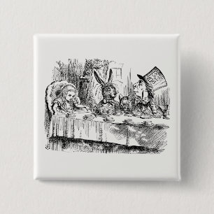 Alice im Wunderland - Das Tea-Party des Mad Hatter Button