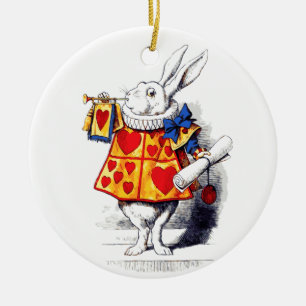 Alice im Wunderland Das weiße Kaninchen von Tenni Keramik Ornament