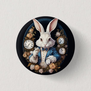 Alice im Wunderland der Weißen Kaninchen und Rose Button