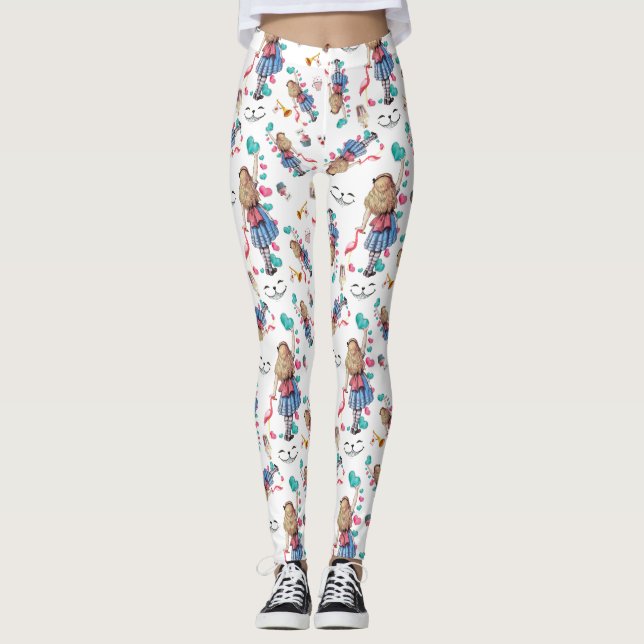 Alice im Wunderland, die MusterLeggins wiederholt Leggings (Vorderseite)