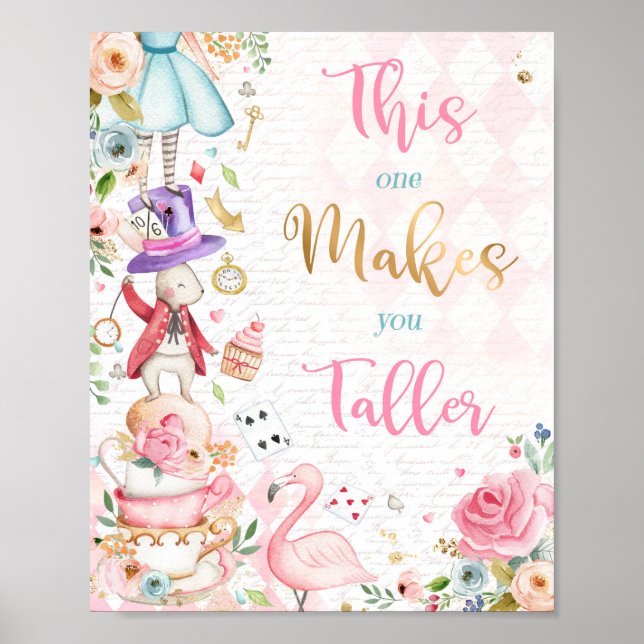 Alice im Wunderland Diese macht das Signal größer Poster (Vorne)