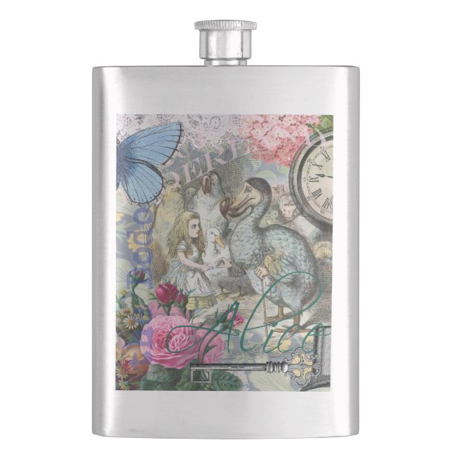 Alice im Wunderland Dodo Klassische Kunstwerke Flachmann (Vorderseite)