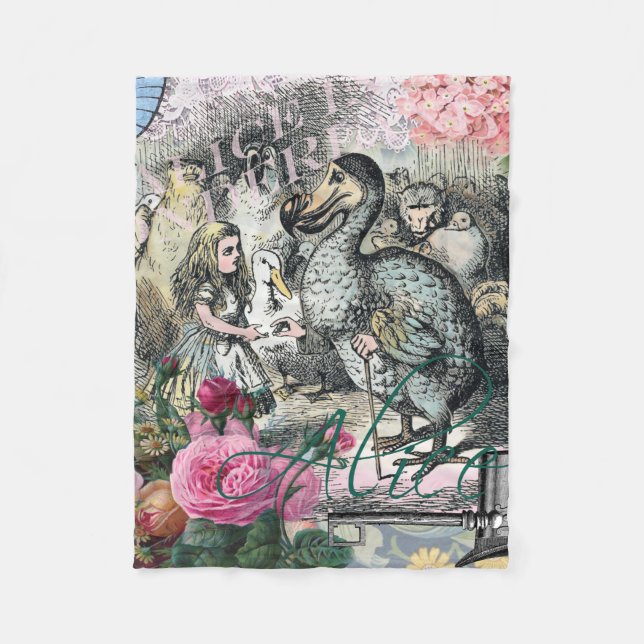 Alice im Wunderland Dodo Klassische Kunstwerke Fleecedecke (Vorderseite)