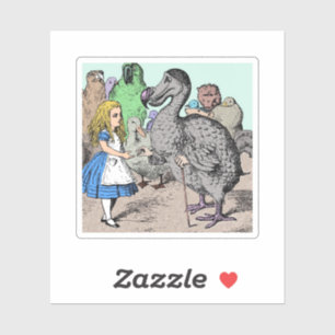 Alice im Wunderland: Dodo verleiht Alice ein Denkv Aufkleber