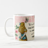 Alice im Wunderland Doppelzitat-Tasse, Vintage