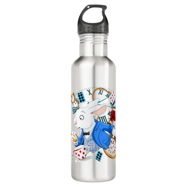 Alice im Wunderland Edelstahlflasche (Vorderseite)