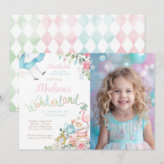 Alice im Wunderland Einladung zum Geburtstag