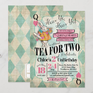 Alice im Wunderland Einladungen zum Geburtstag