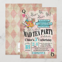 Alice im Wunderland Einladungen zum Geburtstag