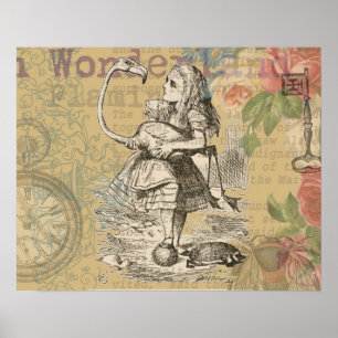 Alice im Wunderland Flamingo Classic Poster
