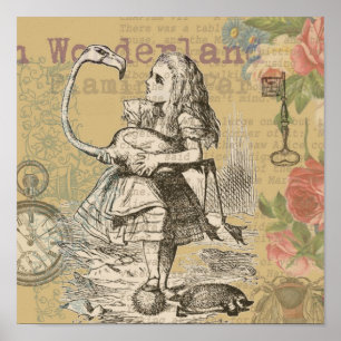 Alice im Wunderland Flamingo Classic Poster