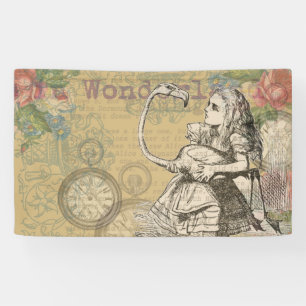 Alice im Wunderland Flamingo Klassiker Banner