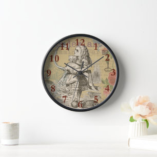 Alice im Wunderland Flamingo Klassiker Uhr