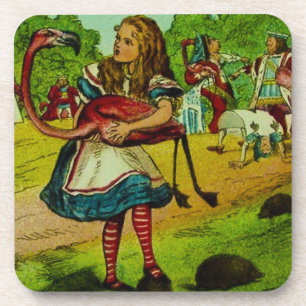 Alice im Wunderland Flamingo Krocket Getränkeuntersetzer