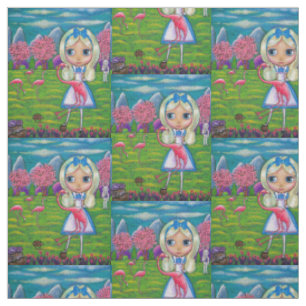 Alice im Wunderland-Flamingo-Krokett-großes Stoff