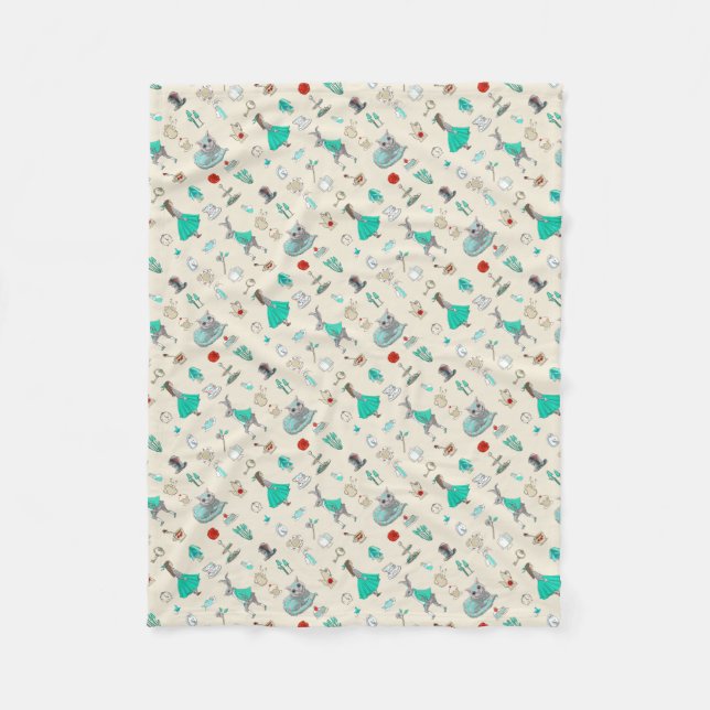 Alice im Wunderland Fleecedecke (Vorderseite)