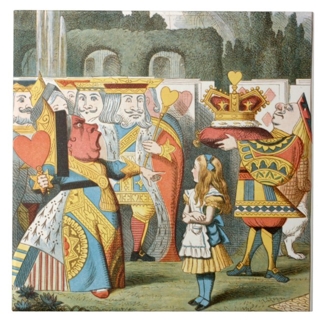 Alice im Wunderland  Fliese (Vorderseite)