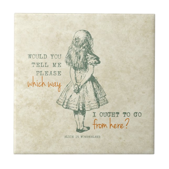 Alice im Wunderland Fliese (Vorderseite)