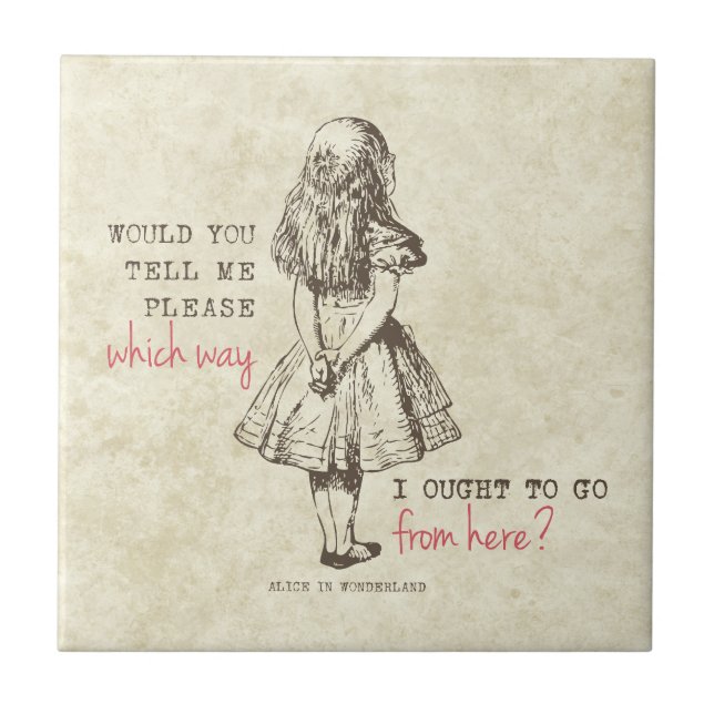 Alice im Wunderland Fliese (Vorderseite)