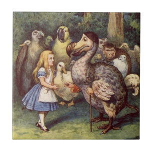 Alice im Wunderland-Fliese, der Dodo Fliese