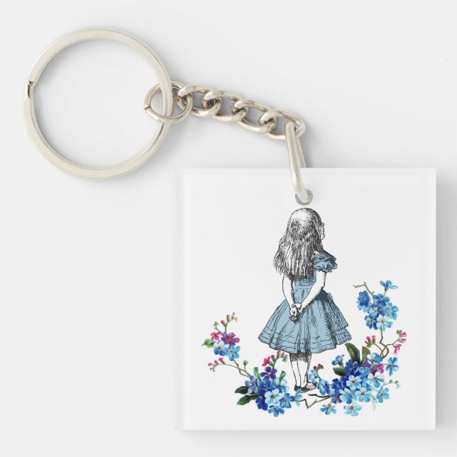 Alice im Wunderland Floral Baby Schlüsselanhänger (Vorderseite)