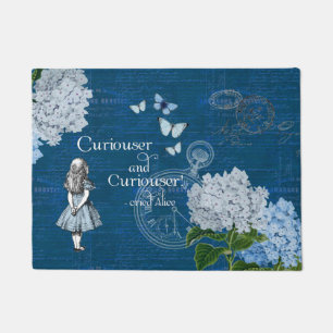 Alice im Wunderland Floral Blue Doormat Fußmatte