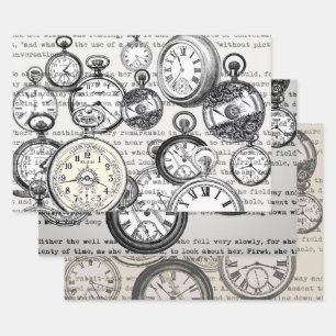 Alice im Wunderland für viktorianische Pocket Watc Geschenkpapier Set