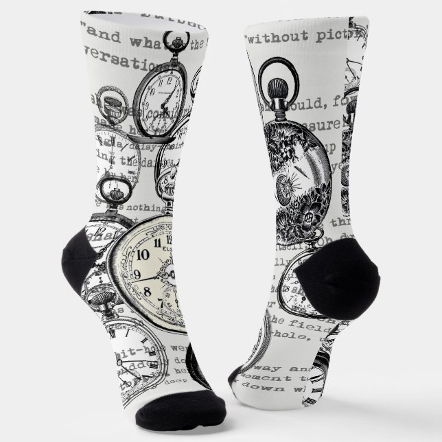 Alice im Wunderland für viktorianische Pocket Watc Socken (Gewinkelt)