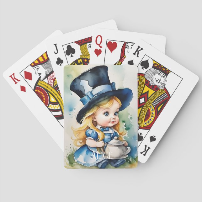 Alice im Wunderland für Wasserfarben Spielkarten (Rückseite)