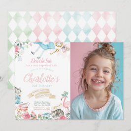 Alice im Wunderland Geburtstag Einladung