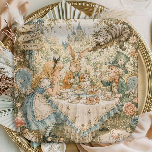 Alice im Wunderland Geburtstag Pappteller (Von Creator hochgeladen)
