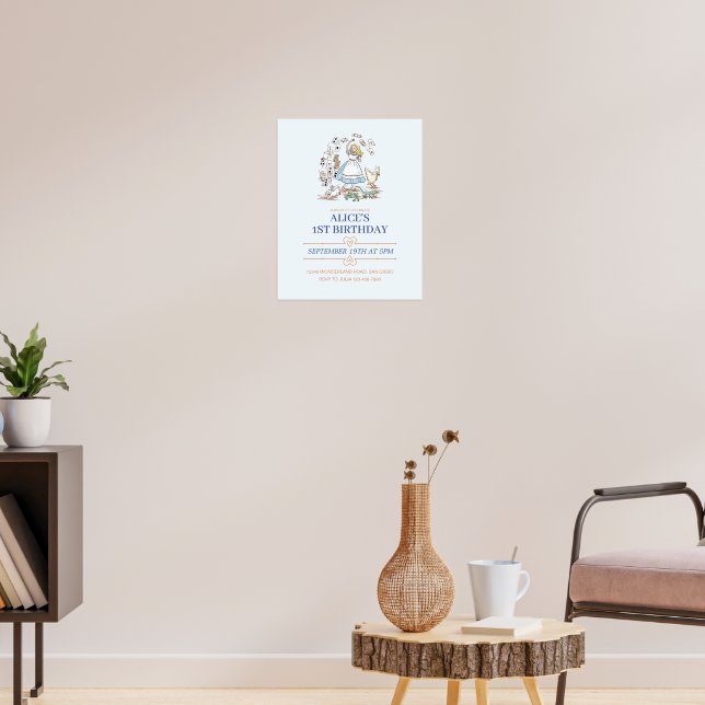 Alice im Wunderland Geburtstagspartei Poster (Wohnzimmer 3)