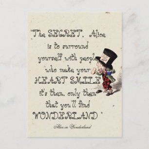Alice im Wunderland - Geheimnis, um Wonderland zu Postkarte