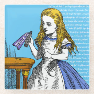 Alice im Wunderland Glass Untersetzer