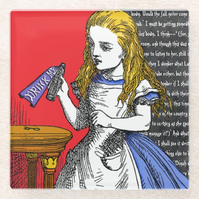 Alice im Wunderland Glasuntersetzer (Vorderseite)