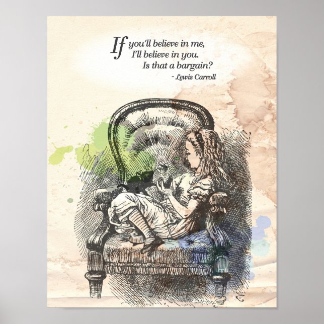 Alice im Wunderland "Glauben" Poster (Vorne)
