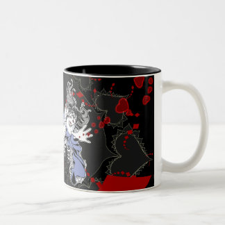 Alice im Wunderland gotische Lolita Fraktal-Tasse Zweifarbige Tasse