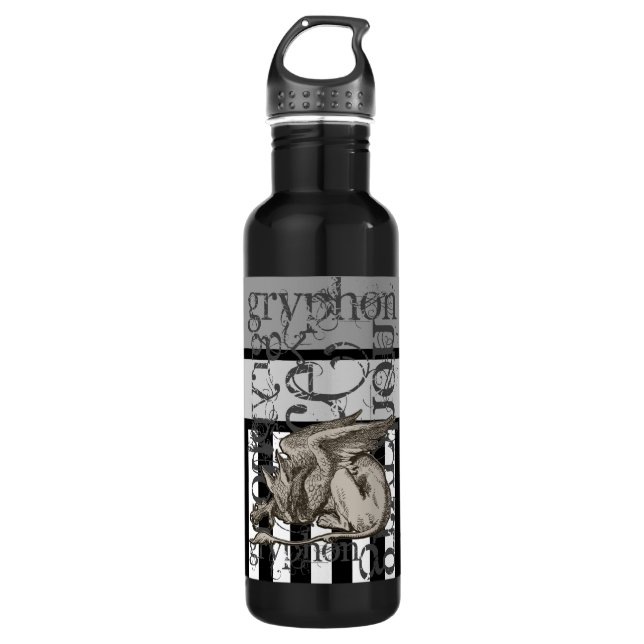 Alice im Wunderland Gryphon Grunge Trinkflasche (Vorderseite)
