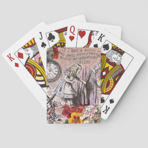 Alice im Wunderland Hatter und Kaninchen Spielkarten