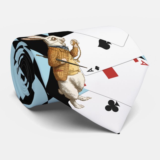 Alice im Wunderland Herr Rabbit Mint Blue Krawatte (Gerollt)