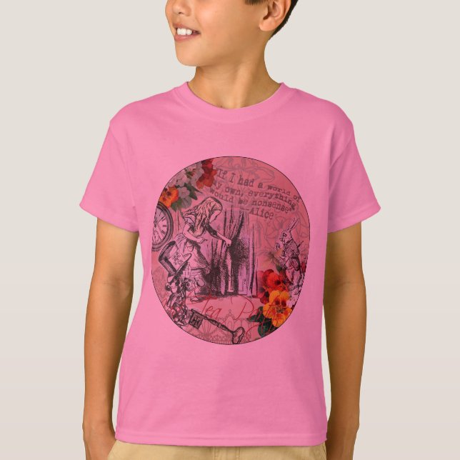 Alice im Wunderland hinter dem Vorhang T-Shirt (Vorderseite)