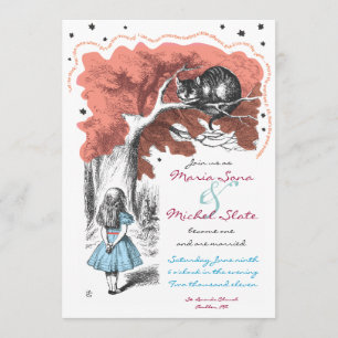 Alice im Wunderland-Hochzeits-Einladung Einladung