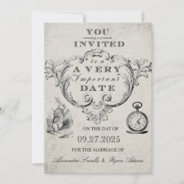 Alice im Wunderland Hochzeitseinladung Einladung