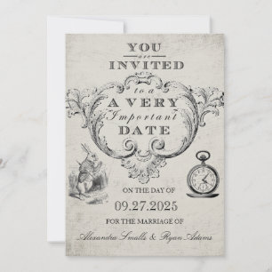 Alice im Wunderland Hochzeitseinladung Einladung