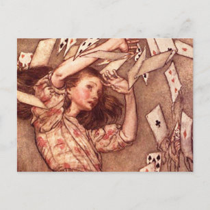Alice im Wunderland-Illustrationskarten Postkarte