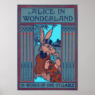 Alice im Wunderland "in Worten einer Silbe" Poster