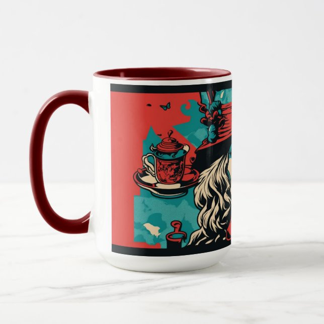 Alice im Wunderland inspiriert Tasse (Links)