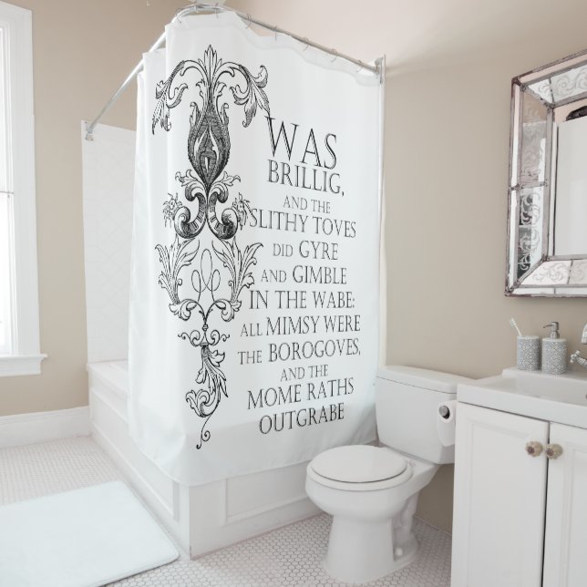 Alice im Wunderland Jabberwocky Duschvorhang (Beispiel)