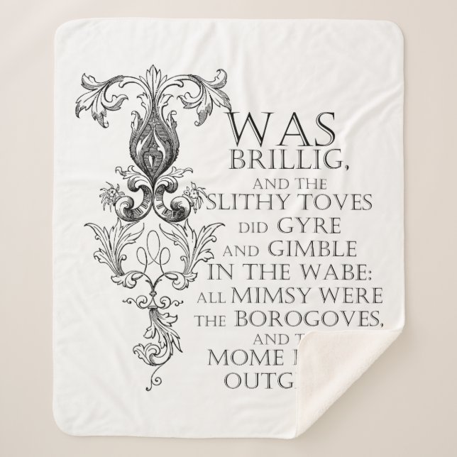 Alice im Wunderland Jabberwocky Sherpa Blanket Sherpadecke (Vorderseite)